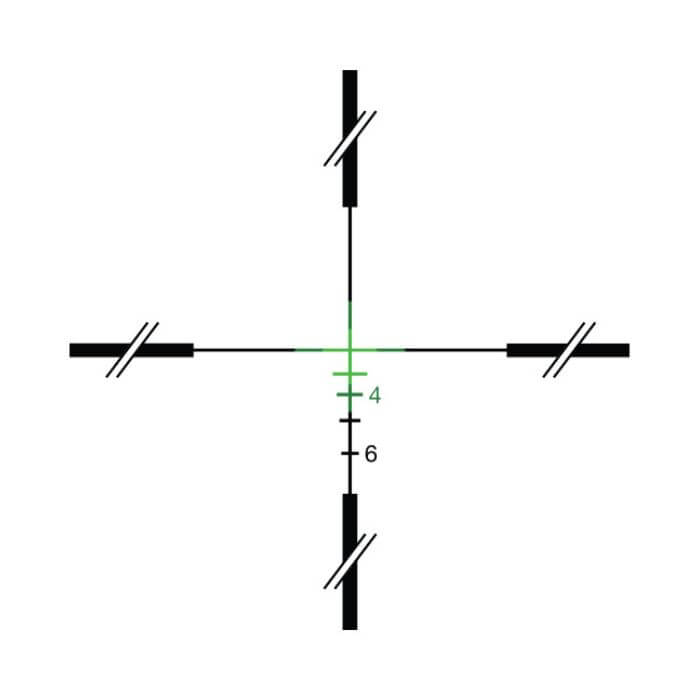 TA33 fixed power scope green crosshair reticle