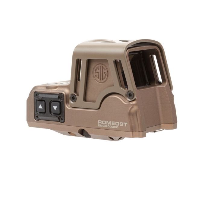 sig sauer reflex sight - left back angle view in fde