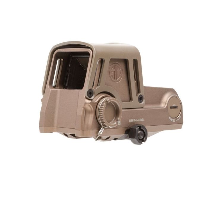sig sauer reflex sight - right back angle view in fde