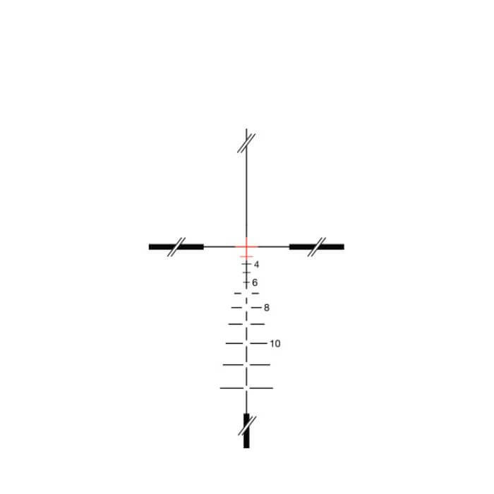 3.5x magnification scope - red 308 crosshair reticle