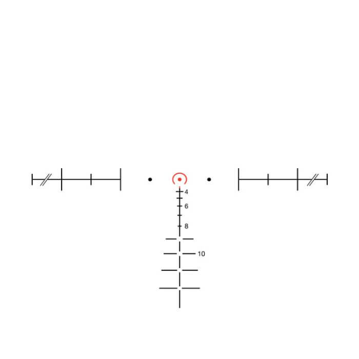 3.5x35 led rifle scope- red 308 horseshoe reticle