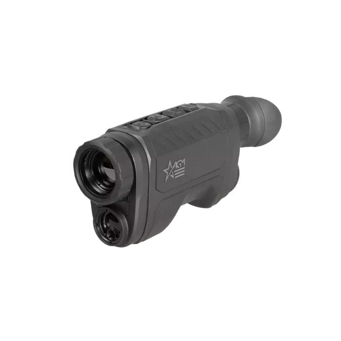 agm reachir lrf 25-384 handheld thermal monocular - left front angle view		