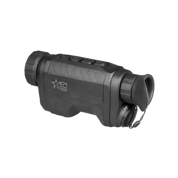 agm reachir lrf 35-640 handheld thermal monocular - left back angle view		