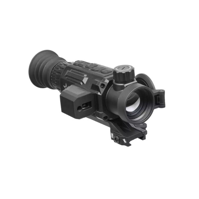 agm secutor lrf 35-384 thermal riflescope - right front angle view