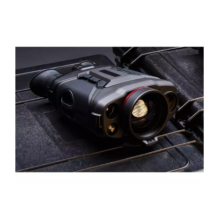 agm thermal binoculars with rangefinder - sitting on case
