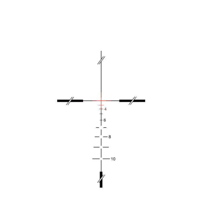 fixed power rifle scope 3.3x35 - red 223 crosshair reticle