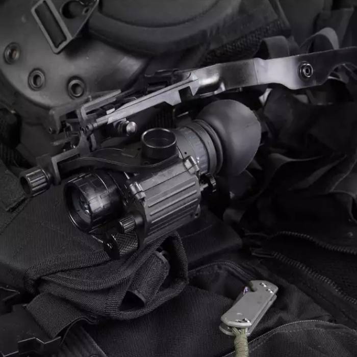 gen 3 green phosphor night vision - laying with head gear