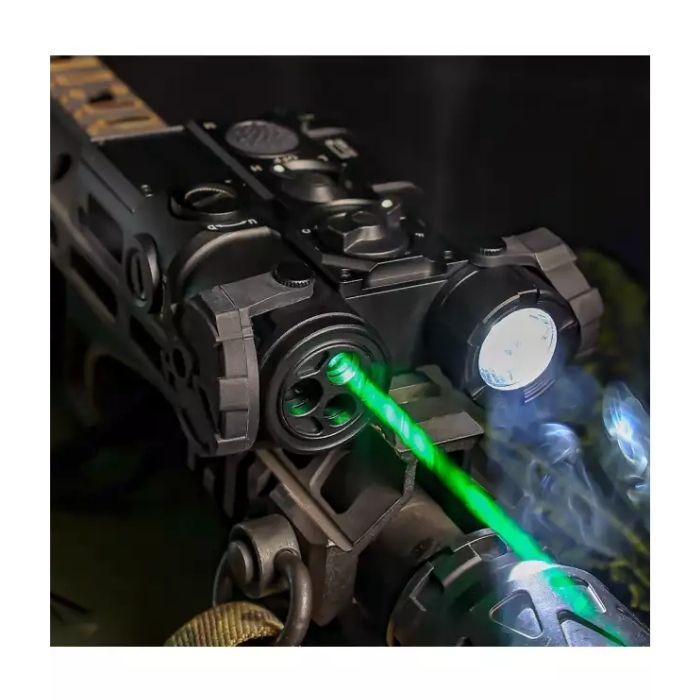 night vision laser sight - on weapon in black