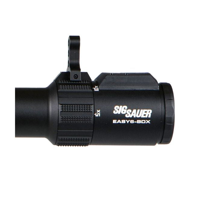 sig sauer easy 6-bdx variable power scope 5-30x56 - eyepiece closeup view