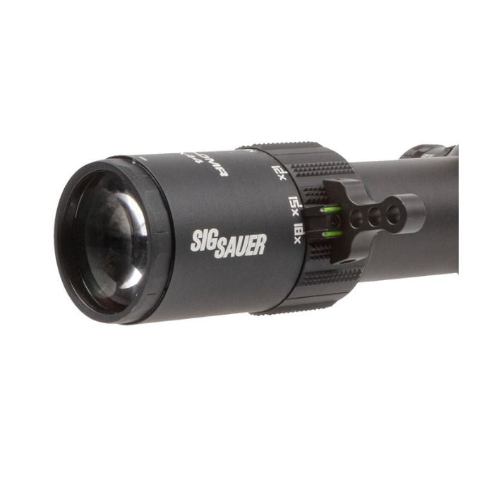sig sauer tango dmr rifle scope - magnification lever closeup view