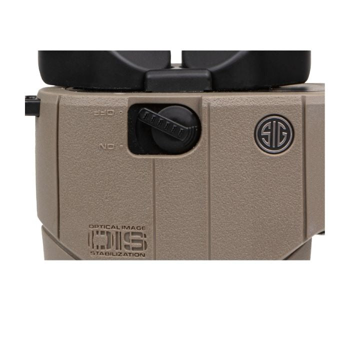 sig sauer zulu6 hdx pro 12x42 image stabilized binoculars - top front view