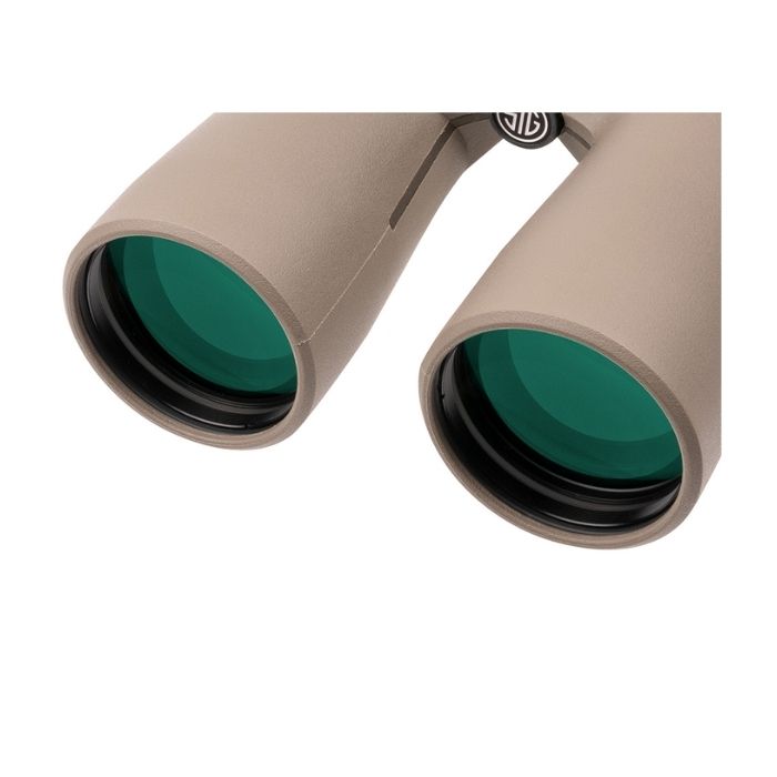 sig zulu10 binoculars - closeup objective lens