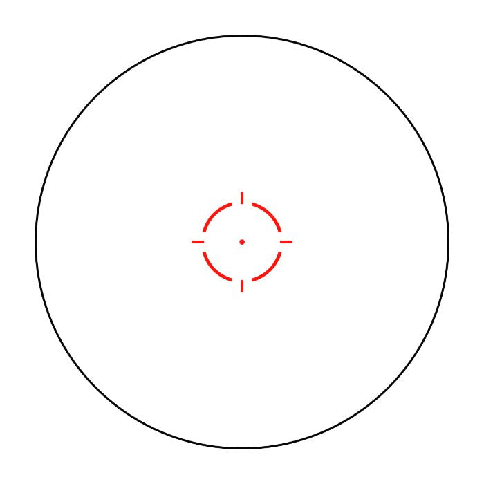 tactical optics combo - 68 moa segmented circle and 2 moa dot reticle