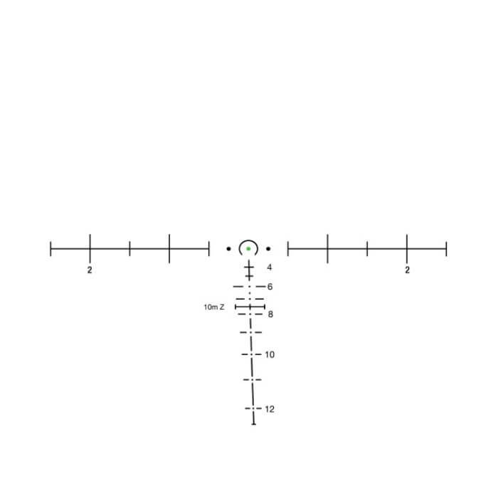 trijicon acog m240 machine gun optic 6x48 - green horseshoe dot reticle