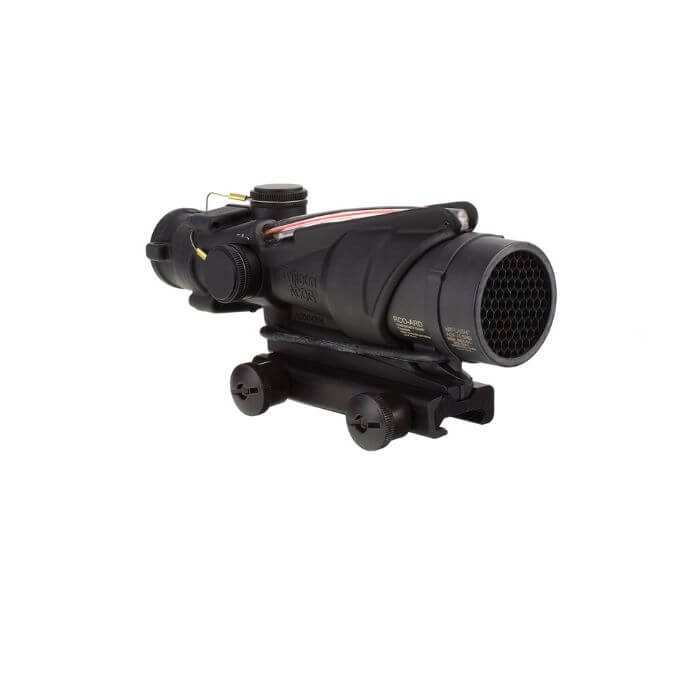 trijicon acog ta31rco combat scope -right front angle view