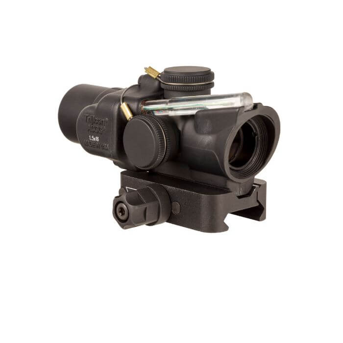 trijicon acog ta44 tactical scope-1.5x16s - right front angle view
