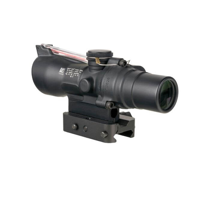 trijicon acog ta47 tactical scope - left back angle view 
