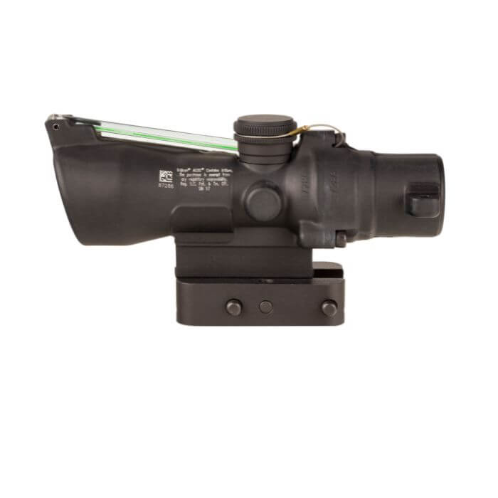 trijicon acog ta50 compact tactical scope with green reticle - left view