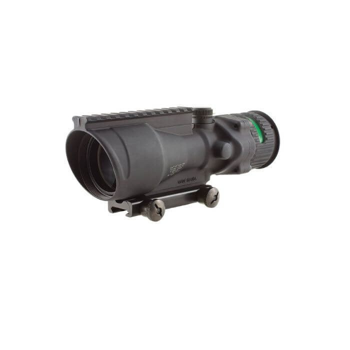 trijicon acog ta648-308 green reticle left front angle view