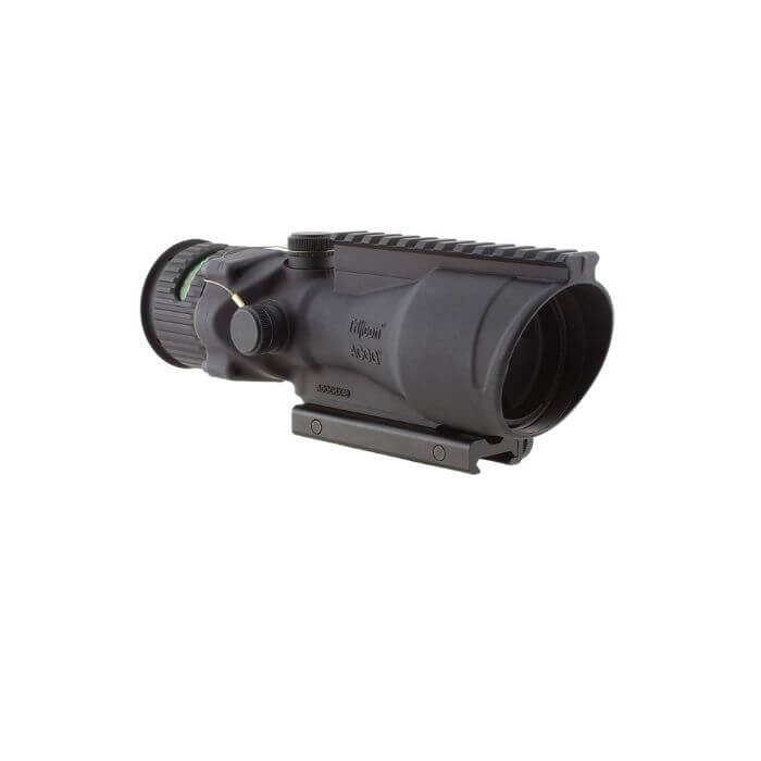 trijicon acog ta648-308 green reticle right front angle view