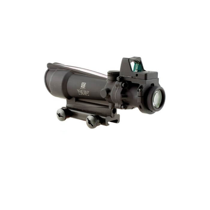 trijicon acog ta11-d 3.5x35 tactical rifle scope - left back angle view