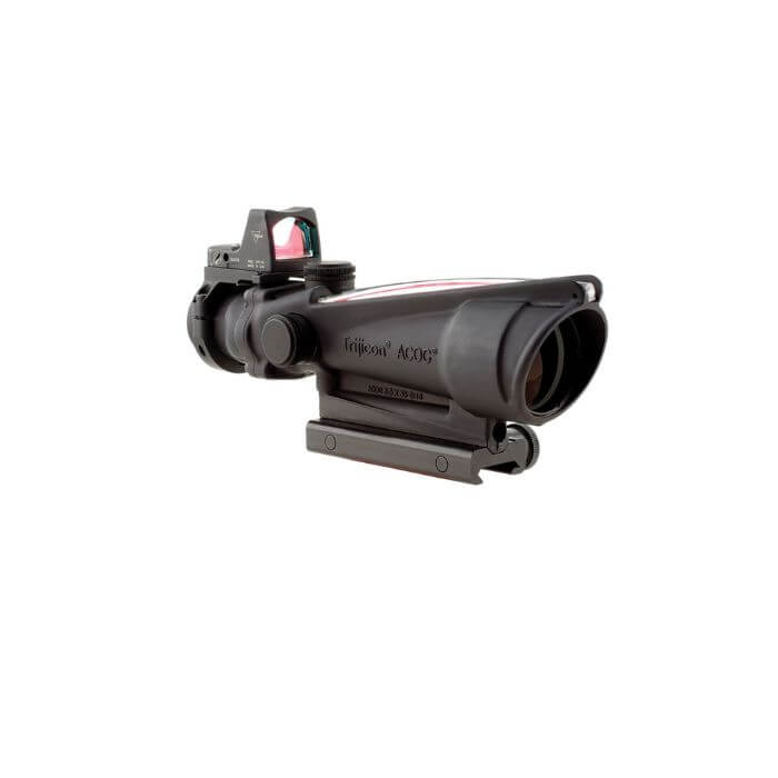trijicon acog ta11-d 3.5x35 tactical rifle scope - right front angle view